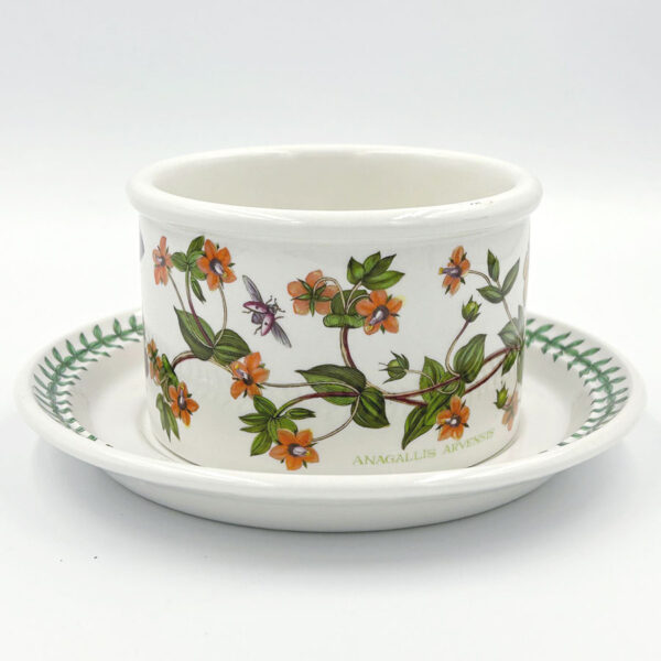 Portmeirion Botanic Garden Serving Bowl On Stand Scarlet Pimpernel
