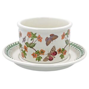 Portmeirion Botanic Garden Serving Bowl On Stand Scarlet Pimpernel