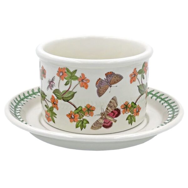 Portmeirion Botanic Garden Serving Bowl On Stand Scarlet Pimpernel