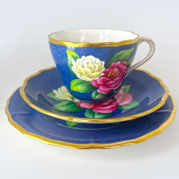 Spode-Copeland-hand-painted-tea-trio-latifolia-l347-2 Spode Copeland Hand Painted Tea Trio Latifolia L347