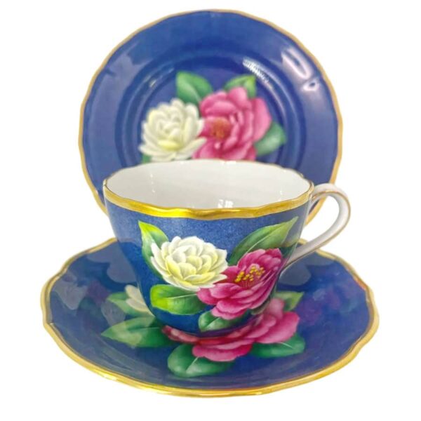 Spode-Copeland-hand-painted-tea-trio-latifolia-l347 Spode Copeland Hand Painted Tea Trio Latifolia L347