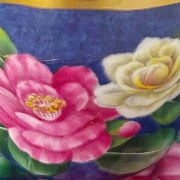 Spode Copeland Hand Painted Tea Trio Pink Herme