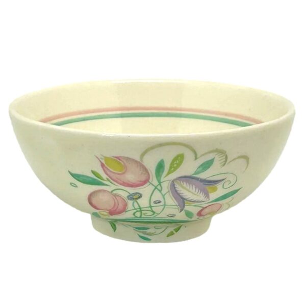 Susie-Cooper-Banded-Dresden-Spray-Coffee-Sugar-Bowl Susie Cooper Banded Dresden Spray Coffee Sugar Bowl
