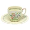 Susie-cooper-banded-Dresden-spray-demitasse-duo Susie Cooper Banded Dresden Spray Demitasse Duo