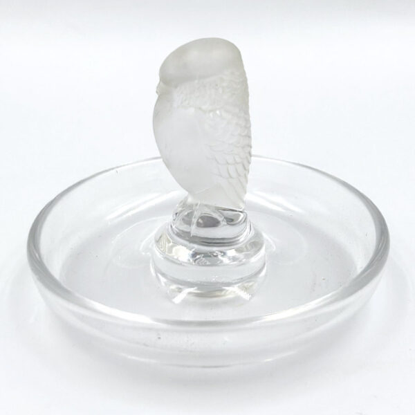 Lalique Frosted Glass Rapace Ring Tray