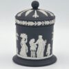 Wedgwood Jasperware Black Basalt Maidens Jar and Cover