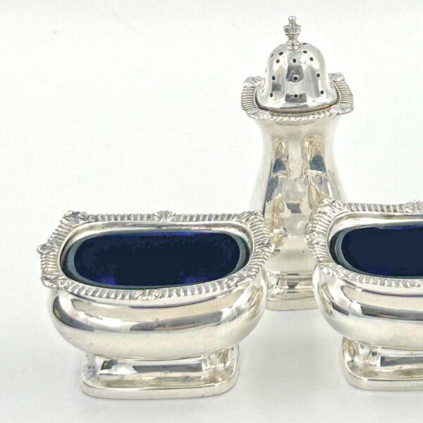 Hallmarked Silver Condiment Set Birmingham 1937 Boxed