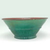 Linnware Green Glaze Stepped Pottery Vase