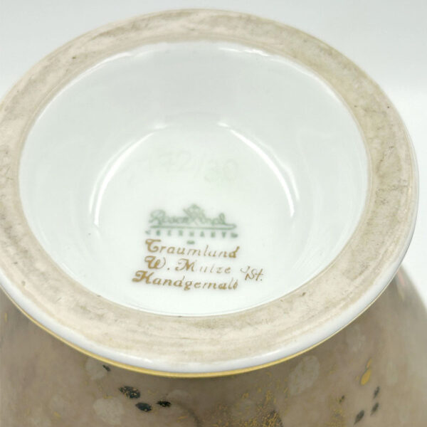 Rosenthal Double Handled Floral Vase Traumland W Mutze 20th