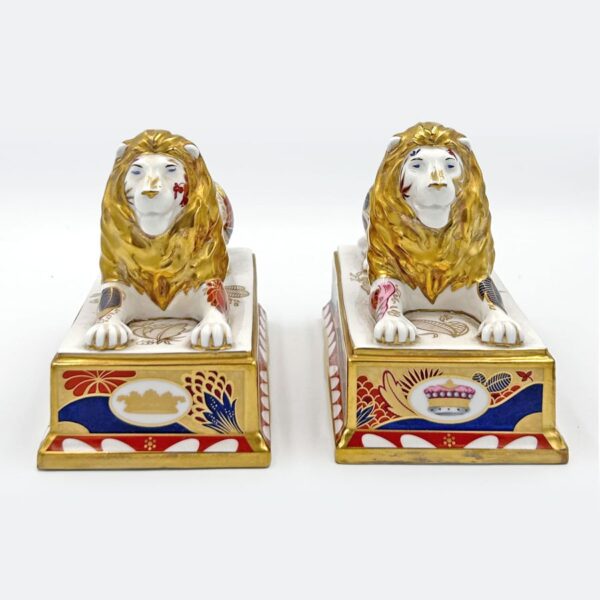 Royal Worcester Limited Edition Nelson Collection Pair Of Lions