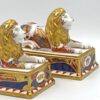Royal Worcester Limited Edition Nelson Collection Pair Of Lions