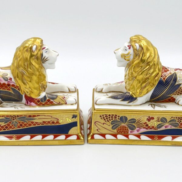Royal Worcester Limited Edition Nelson Collection Pair Of Lions
