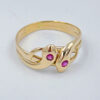 14ct Gold And Ruby Snake Ring