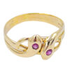 14ct Gold And Ruby Snake Ring