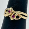 14ct Gold And Ruby Snake Ring
