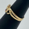 14ct Gold And Ruby Snake Ring