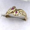 14ct Gold And Ruby Snake Ring