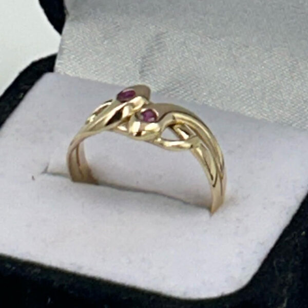 14ct Gold And Ruby Snake Ring