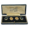 9ct Gold and Onyx Pair Cufflinks Boxed