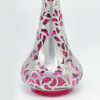 Art Nouveau Cranberry Glass Decanter With Silver Overlay