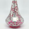 Art Nouveau Cranberry Glass Silver Overlay Decanter C1910