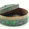 Chinese Enamel And Coral Studded Lidded Box C1900