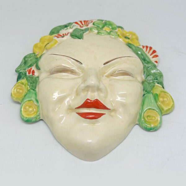 Clarice Cliff Bizarre Art Deco Wall Mask Of Flora