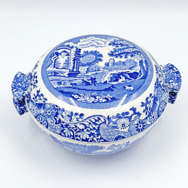 Copeland-Spode-Blue-Italian-Small-Lidded-Vegetable-Bowl-1 Copeland Spode Blue Italian Small Lidded Vegetable Bowl