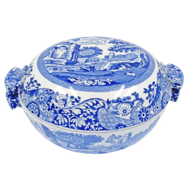Copeland-Spode-Blue-Italian-Small-Lidded-Vegetable-Bowl Copeland Spode Blue Italian Small Lidded Vegetable Bowl