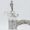 German Silver Mounted Etched Glass Claret Jug