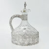 German Silver Mounted Etched Glass Claret Jug