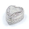 Hallmarked Silver Heart Shaped Pill Box Birmingham 1901