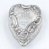 Hallmarked Silver Heart Shaped Pill Box Birmingham 1901