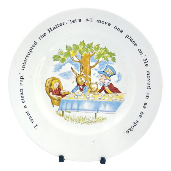 Johnson Brothers Alice In Wonderland Christening Plate