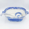 Rare Spode Copeland Blue Italian Soup Toureen and Ladle