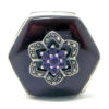 Sterling Silver Small Snuff Box with Semi Precious Stone