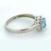 14ct White Gold Diamond and Topaz Ring