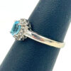 14ct White Gold Diamond and Topaz Ring