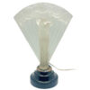 Art Deco Moulded Frosted Glass Lady With Fan Lamp C1930