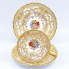 Aynsley Cabbage Rose 21 Piece Tea Set Signed Bailey