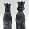 Black Wedgewood Basalt Chess Figurines King & Queen Machin Chess Pieces England