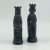 Black Wedgewood Basalt Chess Figurines King & Queen Machin Chess Pieces England