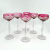 Bohemian-crystal-cranberry-coloured-wine-glass-1 Bohemian Crystal Cranberry Coloured Wine Glass