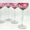 Bohemian-crystal-cranberry-coloured-wine-glass-2 Bohemian Crystal Cranberry Coloured Wine Glass