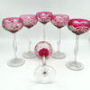 Bohemian-crystal-cranberry-coloured-wine-glass-3 Bohemian Crystal Cranberry Coloured Wine Glass