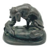 Bronze Figurine Of Playful Puppies Signed Jobbagy  20th