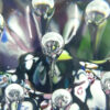 Caithness Scotland Harlequin Single Paul Ysart  Art Glass Paperweight