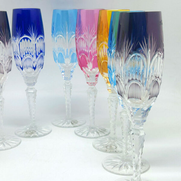 Crystal Longe Stem Champagne Flutes AJR Hungary