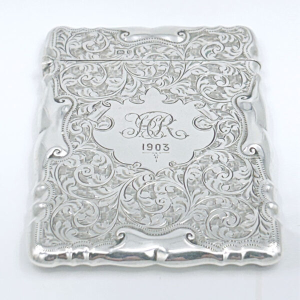 Hallmarked Silver Calling Card Case Birmingham 1903