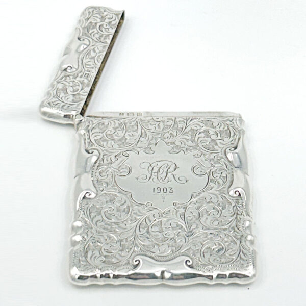 Hallmarked Silver Calling Card Case Birmingham 1903